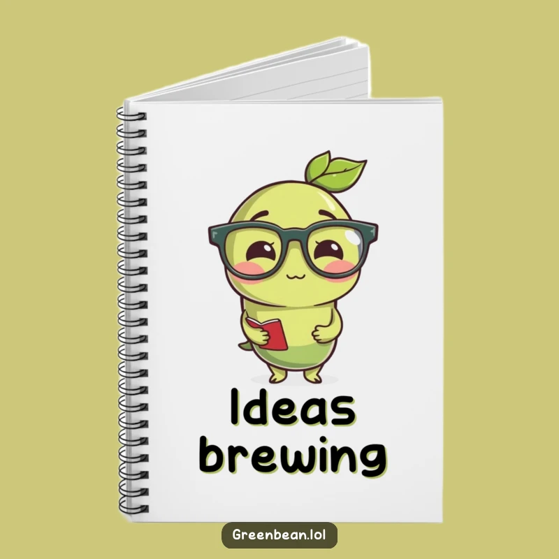 Funny Studious Green Bean Notebook: Write Down Smart Ideas with Laughs!