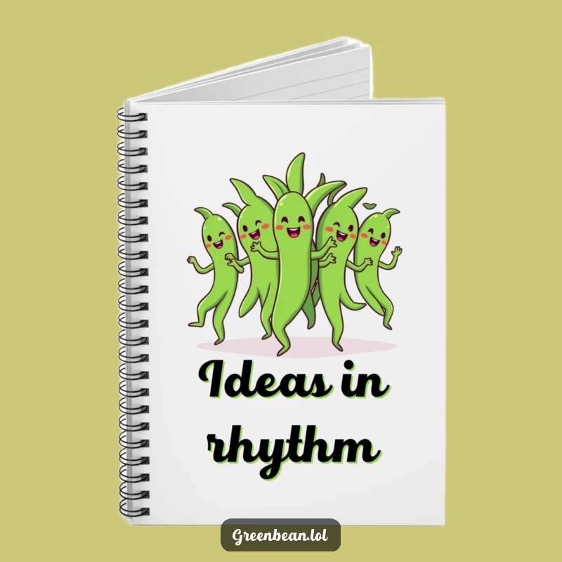 Funny Dancing Green Beans Notebook: Hilarious Vegetable Group Journal