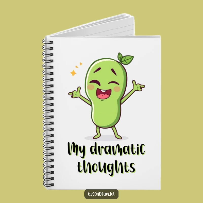 Funny Green Bean Script Notebook: Winking Performer Pages - Ideal Funny Gift!