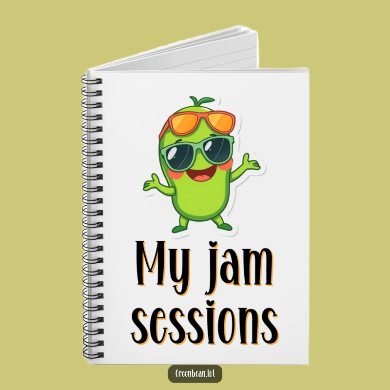 Funny Disco Green Bean Notebook: Your Grooviest Ideas Inside