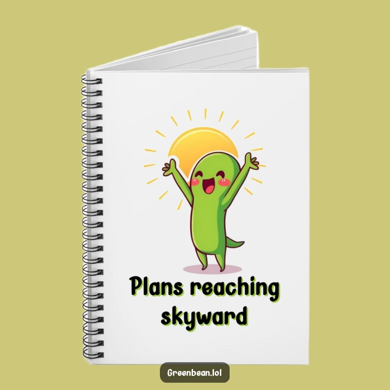 Funny Proud Green Bean Sun Notebook: Write with Ambition - Ideal Funny Gift