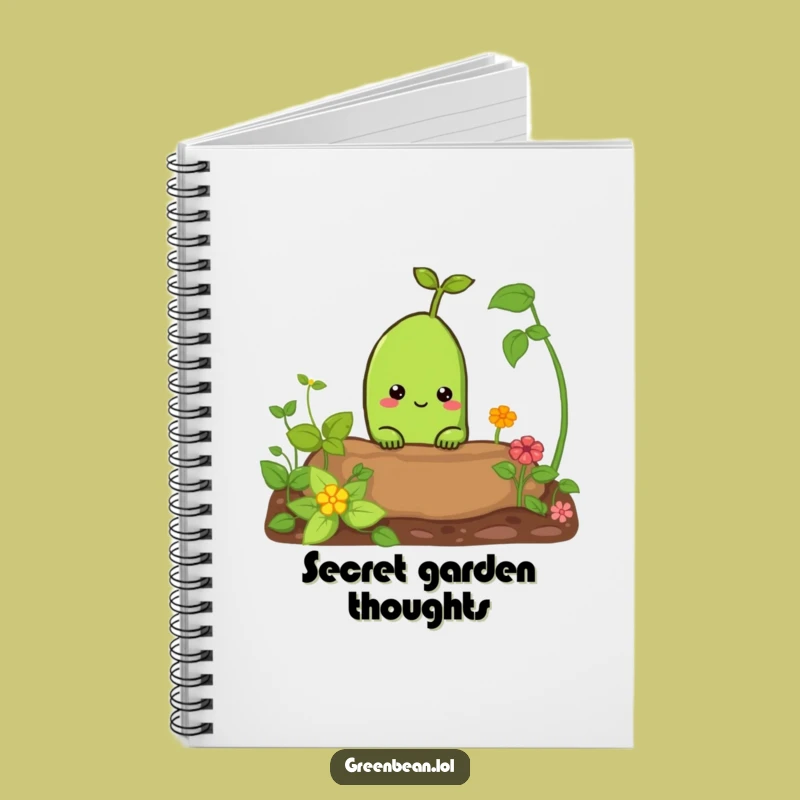 Funny Curious Green Bean Notebook: Garden Peek Journal, Perfect Gift