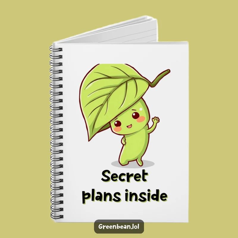 Funny Hide-and-Seek Green Bean Notebook: Mischievous Journal, Ideal Funny Gift