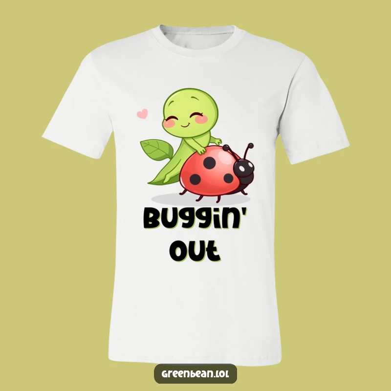 Funny Green Bean Ladybug Rider T-Shirt: A Playful and Hilarious Gift!