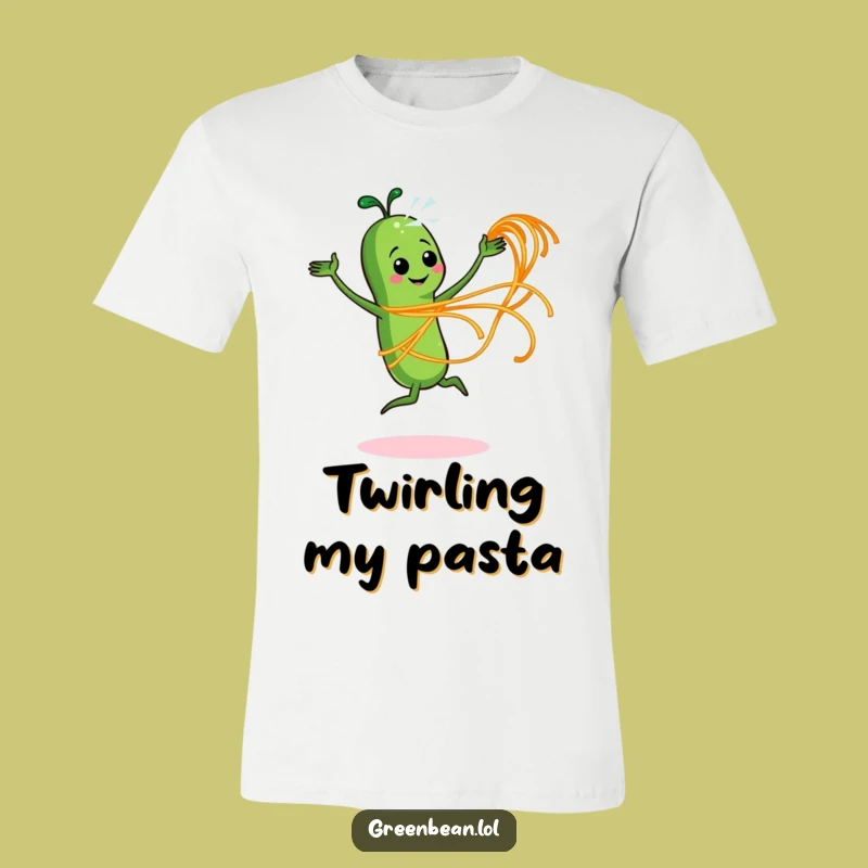 Funny Dancing Bean T-Shirt: Energetic Pasta Lover Tee