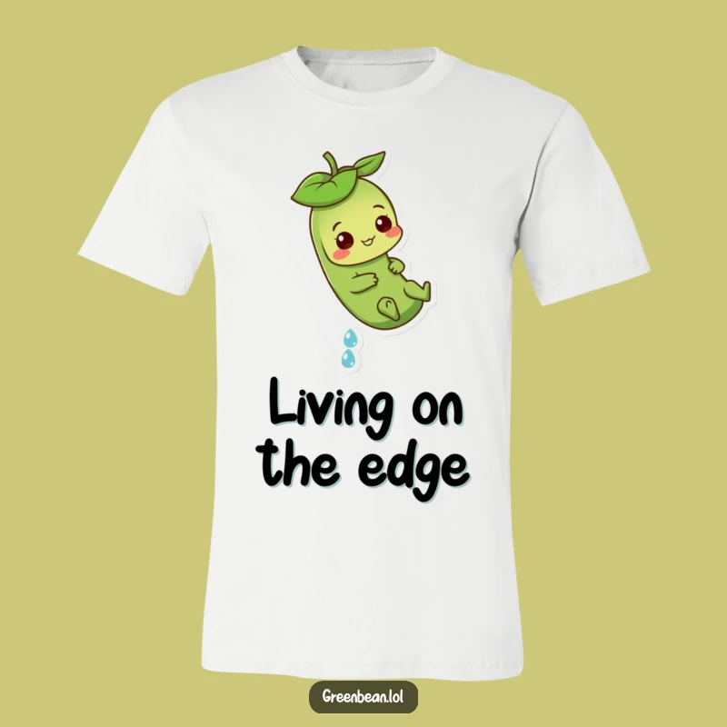 Funny Green Bean Dewdrop T-Shirt: A Playful Slide, Hilarious Gift for Bean Fans