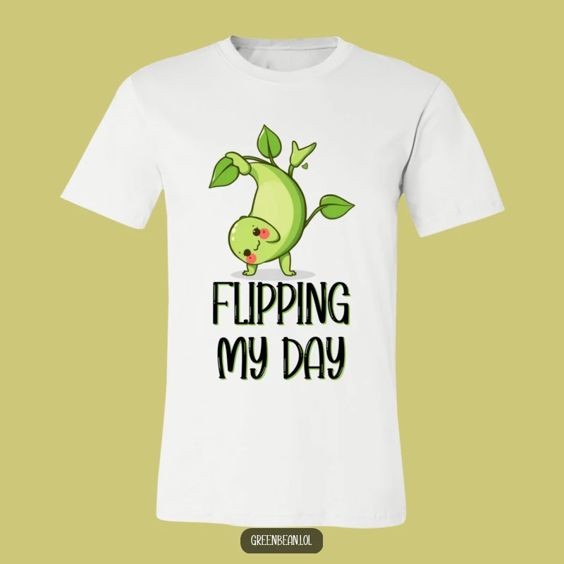 Funny Green Bean Somersault T-Shirt: Wear Your Playful Spirit with Pride!