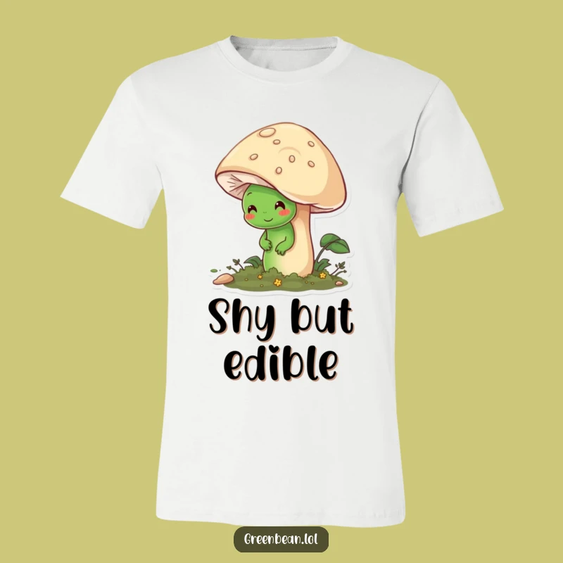 Funny Shy Bean T-Shirt: Cute & Humble Veggie Tee