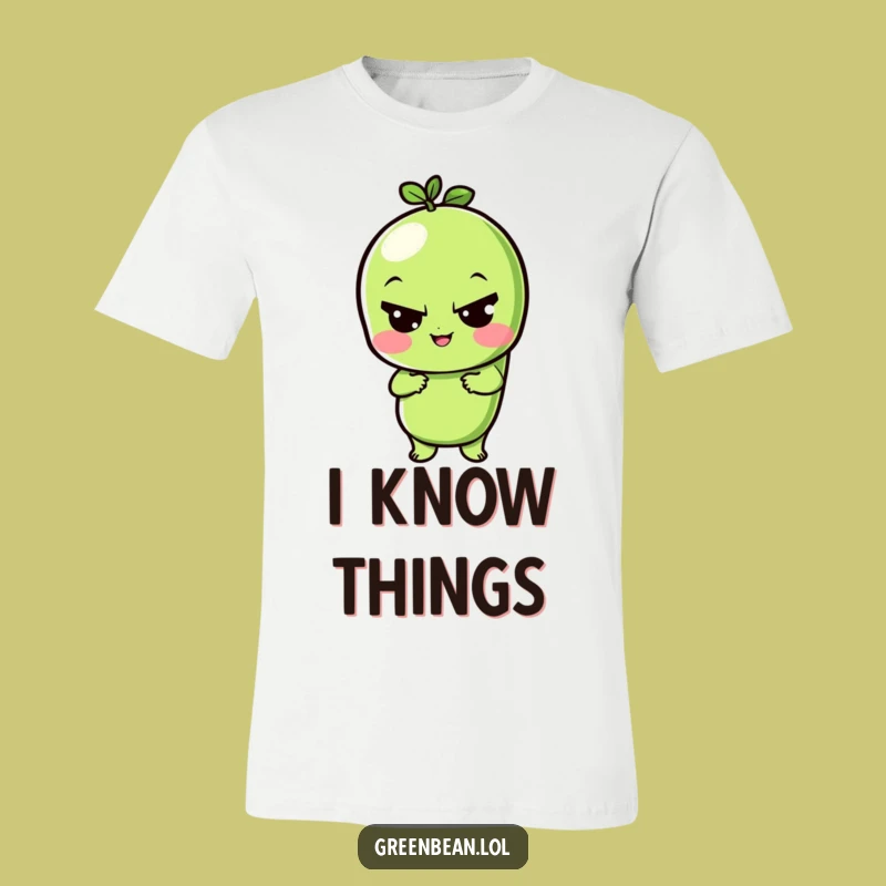 Funny Green Bean Wink T-Shirt: Wear Your Mischief with Style