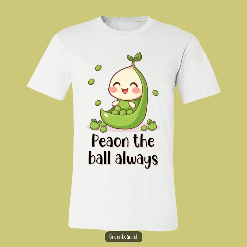 Funny Juggling Green Bean T-Shirt - Hilarious Veggie Tee for Skillful Fun