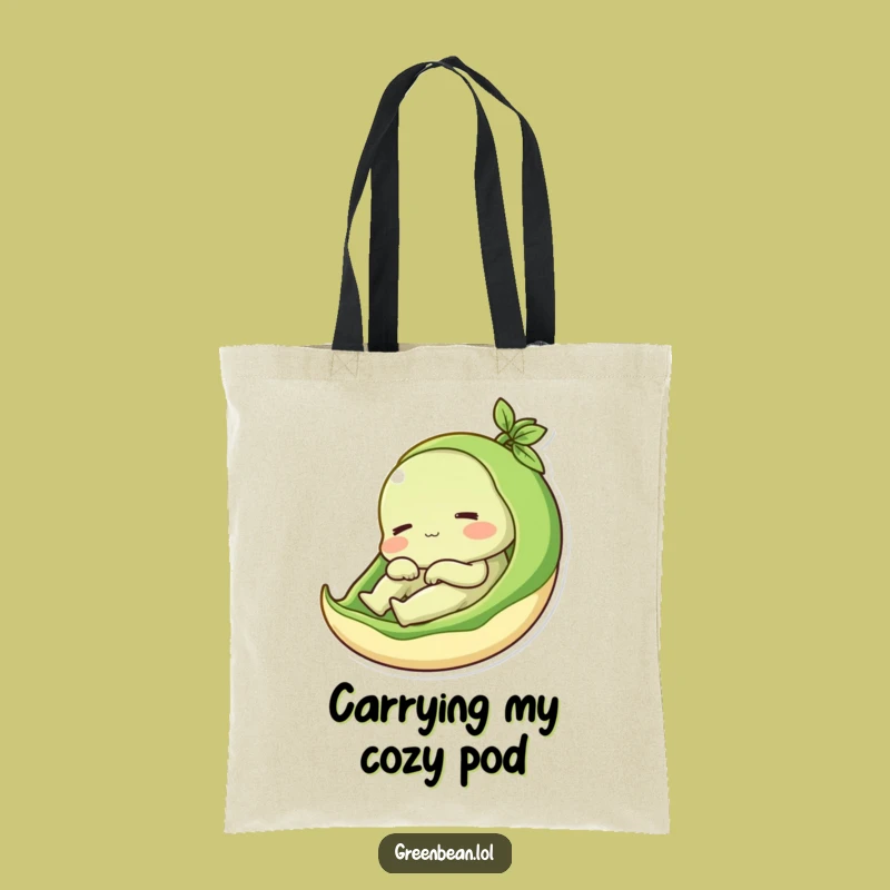 Funny Green Bean Pod Tote Bag: Carry Your Comfort, a Fantastic Funny Gift