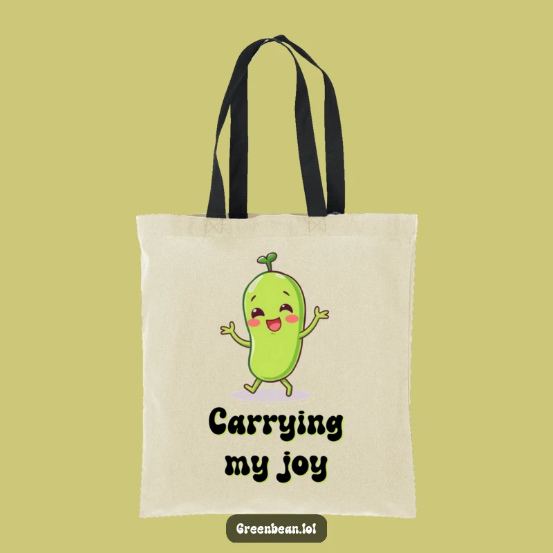 Funny Happy Green Bean Dance Tote Bag: Carry Your Moves with Joy - Great Gift