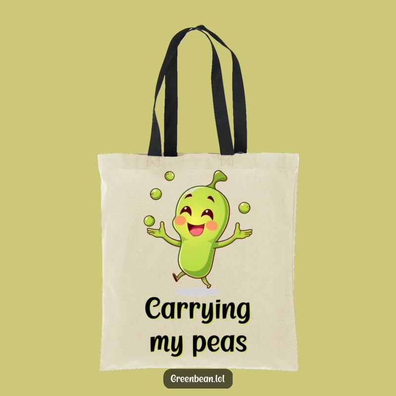 Funny Green Bean Market Tote: Joyful Juggler Bag - Excellent Funny Gift!