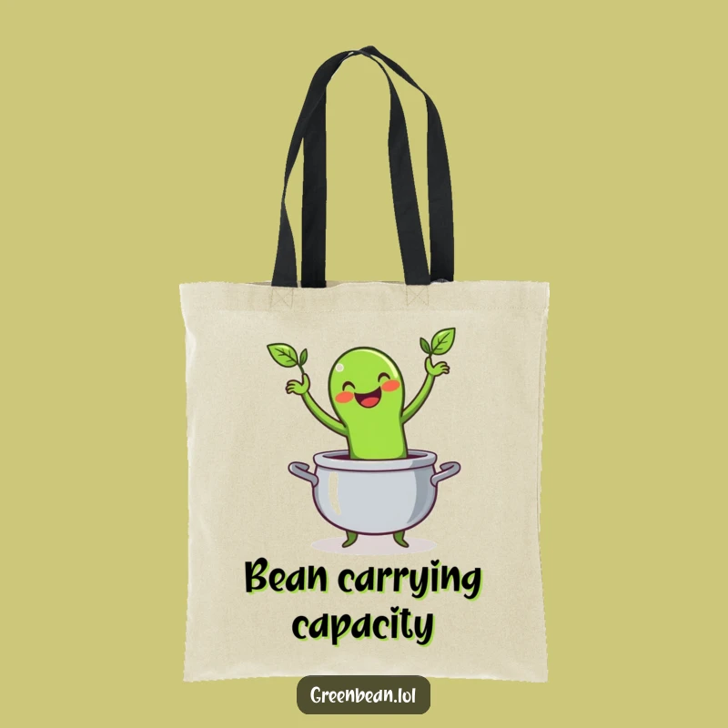 Funny Green Bean Tote Bag: Carry Your Veggie Vibes, Hilarious Dancing Accessory