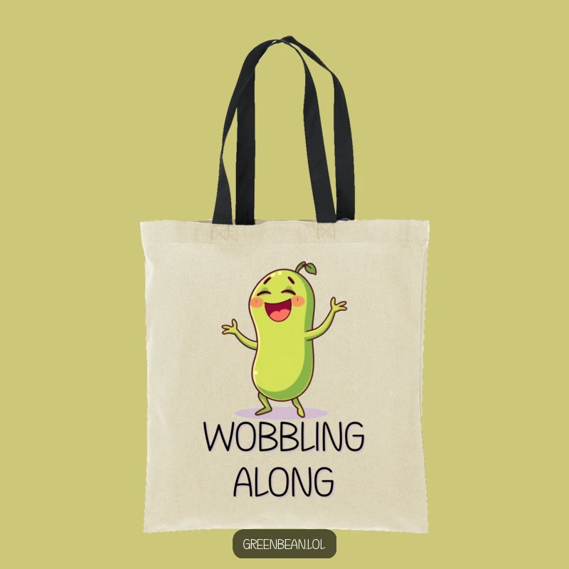 Funny Green Bean Wobble Dance Tote Bag: Carry Your Laughs, Ideal Funny Gift