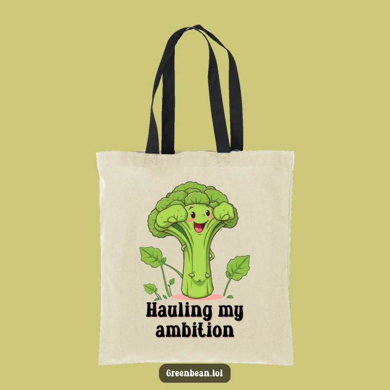 Funny Green Bean Broccoli Tote Bag: Carry Your Laughs in Style